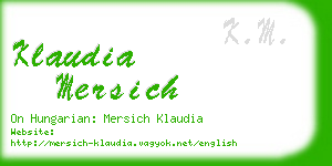 klaudia mersich business card